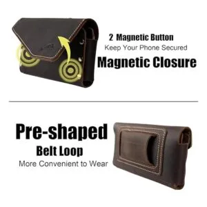 Topstache Funda de cuero para teléfono con lazo para_3