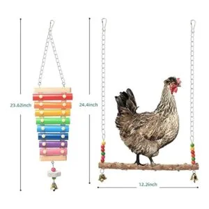KAKUNM Juguetes de pollo para gallinero 7 piezas_3