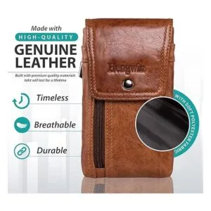 Hengwin Funda de cuero con clip para cinturón de teléfono_2