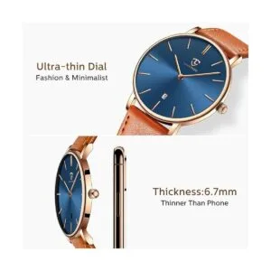 Reloj de pulsera minimalista para hombre con fecha_3