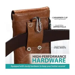 Hengwin Funda de cuero con clip para cinturón de teléfono_5