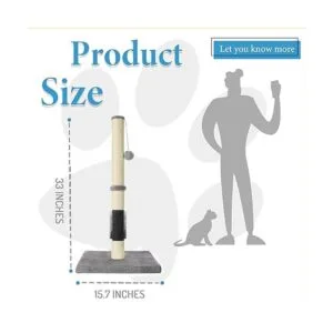 MeowHomm 33 Cat Scratching Post with Self Groomer Cat_6