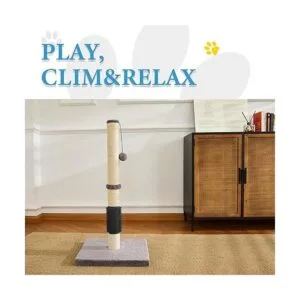 MeowHomm 33 Cat Scratching Post with Self Groomer Cat_3