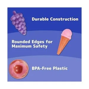 JaxoJoy Juego de comida de juguete de 122 piezas_3