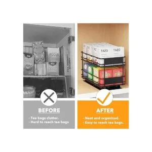 SpaceAid Estante organizador de bolsas de té extraíble_3