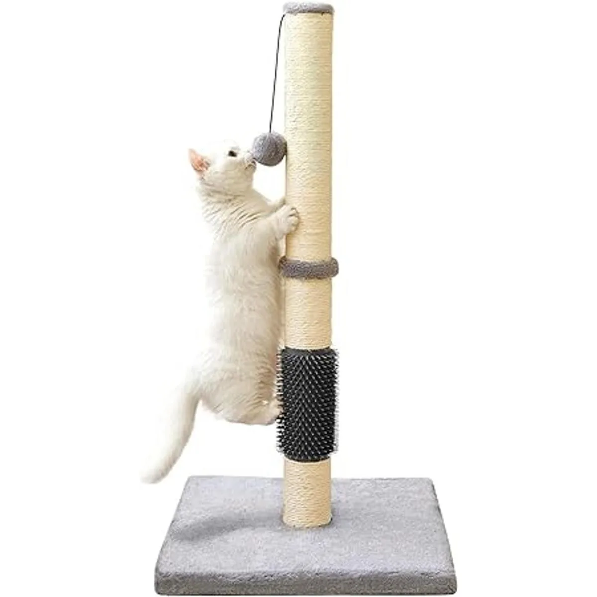 MeowHomm 33 Cat Scratching Post with Self Groomer Cat_1