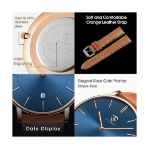 Reloj de pulsera minimalista para hombre con fecha_4