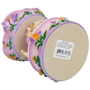 Elanze Designs Figura de carrusel musical diseño floral_5