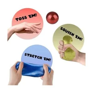 ArtCreativity Juego de 6 bolas adhesivas para el estrés_4