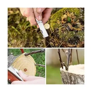 Cuchillo de injerto de jardín doble hoja de acero_2