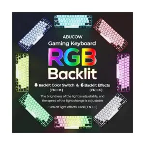 ABUCOW WhiteBlack Minimalist Portable Wired Gaming_2