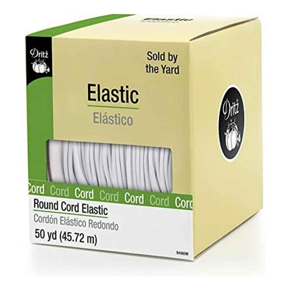 Dritz 9486W Cable redondo elástico color blanco 50 yardas_1