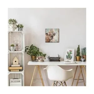 Cuadro de vaca de las tierras altas para decoración de_5