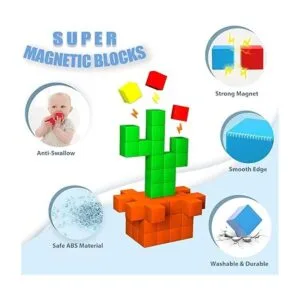 Hiwawind Magnetic Blocks Toddler Toys for 3 4 5 Year Old_3