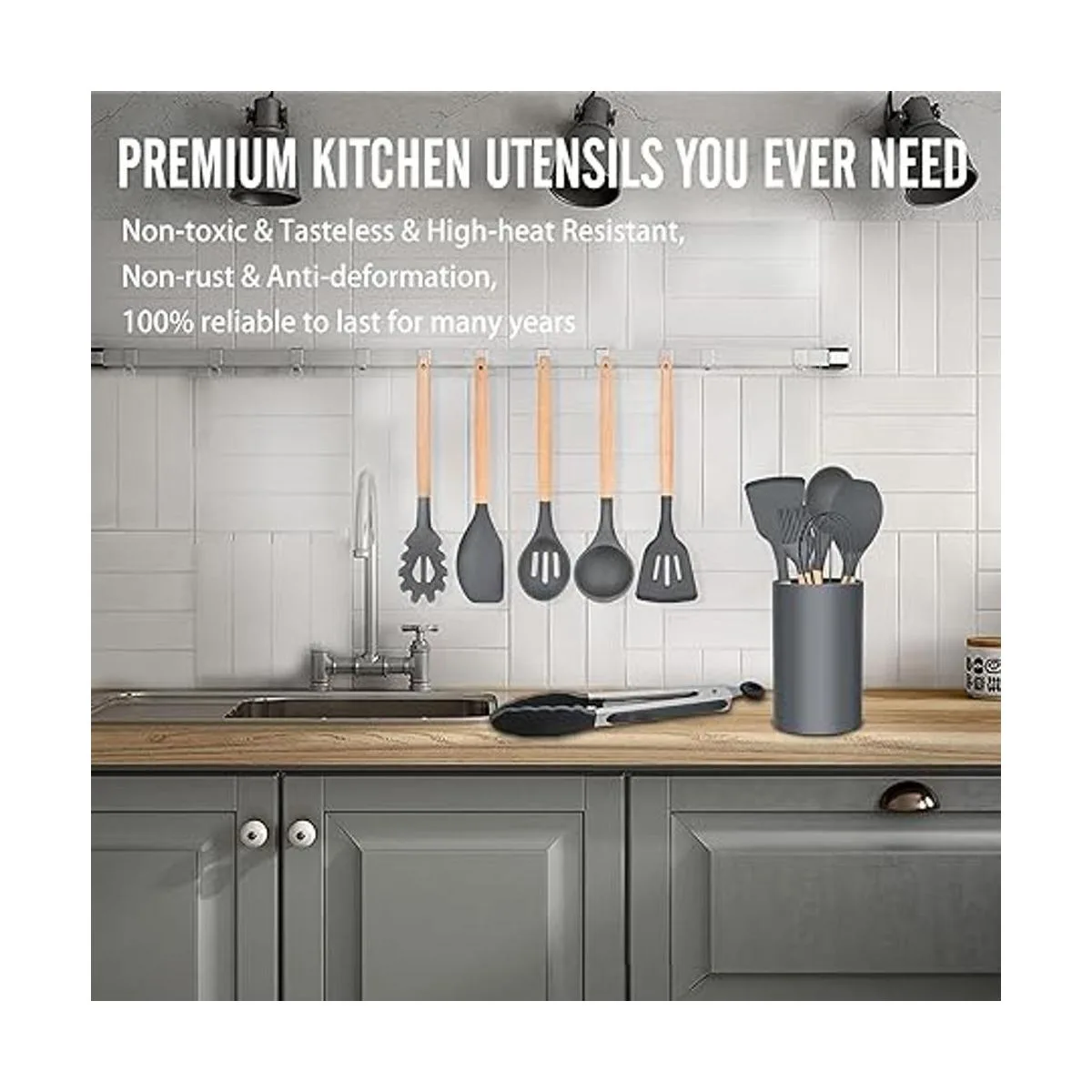 PP CHEF 12 utensilios de cocina para cocina cabezal de_7