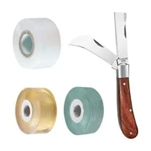 Cuchillo de injerto de jardín doble hoja de acero_1