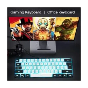 ABUCOW WhiteBlack Minimalist Portable Wired Gaming_6