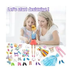 75 piezas de ropa de muñeca y accesorios kit de diseño de_6