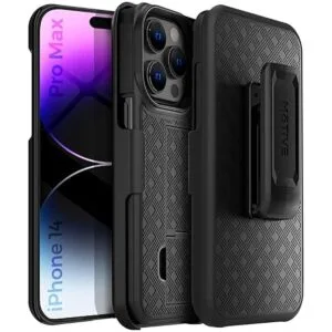 MOTIVE Funda para iPhone 14 Pro Max funda con clip para_1
