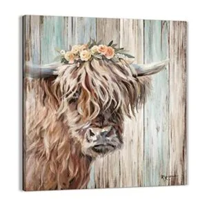 Cuadro de vaca de las tierras altas para decoración de_1