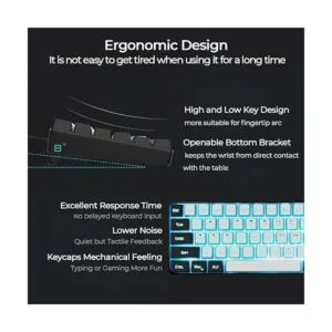 ABUCOW WhiteBlack Minimalist Portable Wired Gaming_4