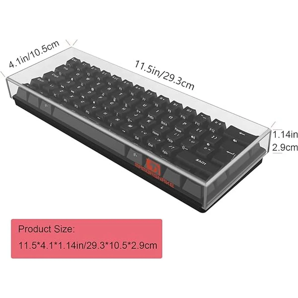 ZIYOU LANG KC01 Funda de teclado transparente acrílica_4