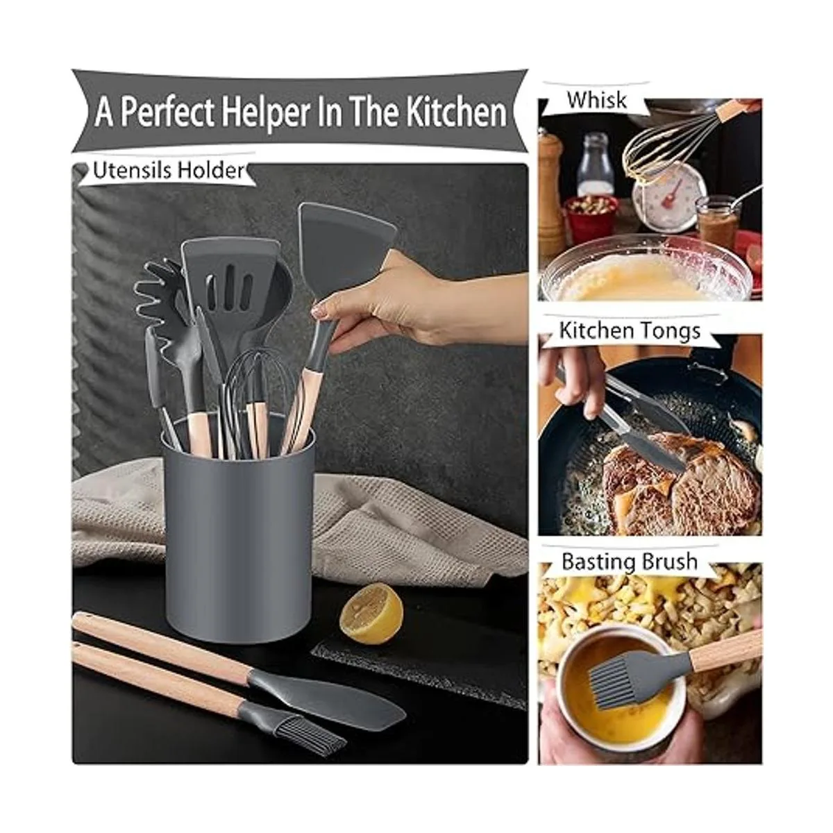 PP CHEF 12 utensilios de cocina para cocina cabezal de_6