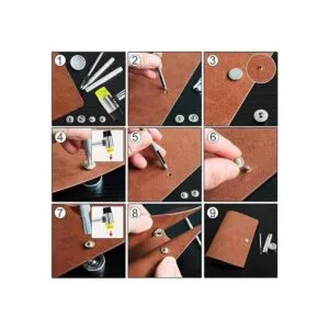 Qfun Juego de 120 cierres a presión para cuero de 0.472 in_4