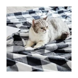 Touchat Manta de forro polar manta a cuadros de búfalo_6