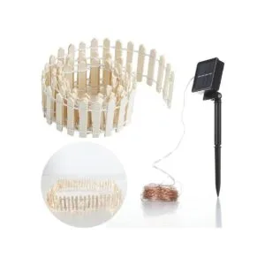 Robkea Mini valla de jardín de hadas de 36 pulgadas y LED_1