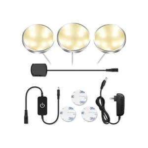 Paquete de 3 luces LED de disco iluminación debajo del_1
