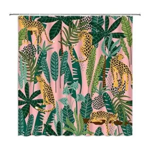 Cortina de ducha de leopardo diseño de leopardo diseño_1