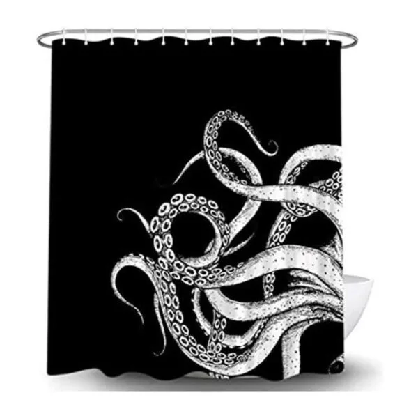 Juego de cortinas de ducha para baño con decoración de_1