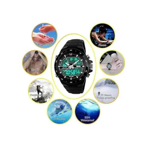 Reloj deportivo analógico digital 50M impermeable para_7