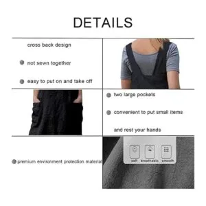 Pinafore Delantal de espalda cruzada para mujer con_5