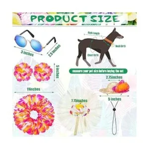 6 piezas de disfraz hawaiano para perros de Halloween_2