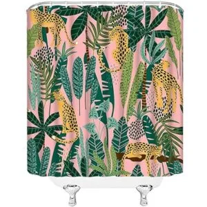 Cortina de ducha de leopardo diseño de leopardo diseño_3