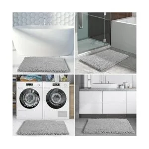 Yimobra Juego de 2 alfombras de baño de felpilla de lujo_6