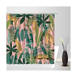 Cortina de ducha de leopardo diseño de leopardo diseño_2