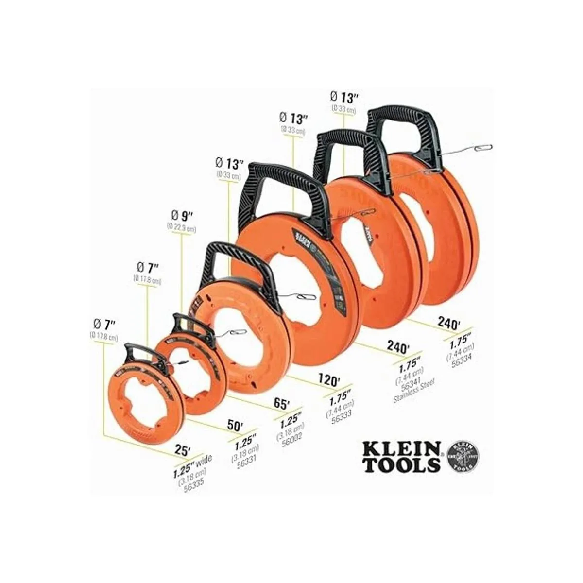 Klein Tools 56335 Cinta de acero plana para peces cinta_3