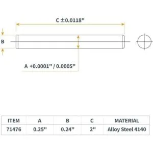 POWERTEC 71476 Pasadores de acero endurecido de 14_4