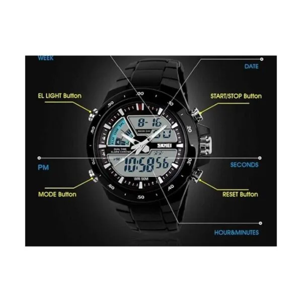 Reloj deportivo analógico digital 50M impermeable para_3