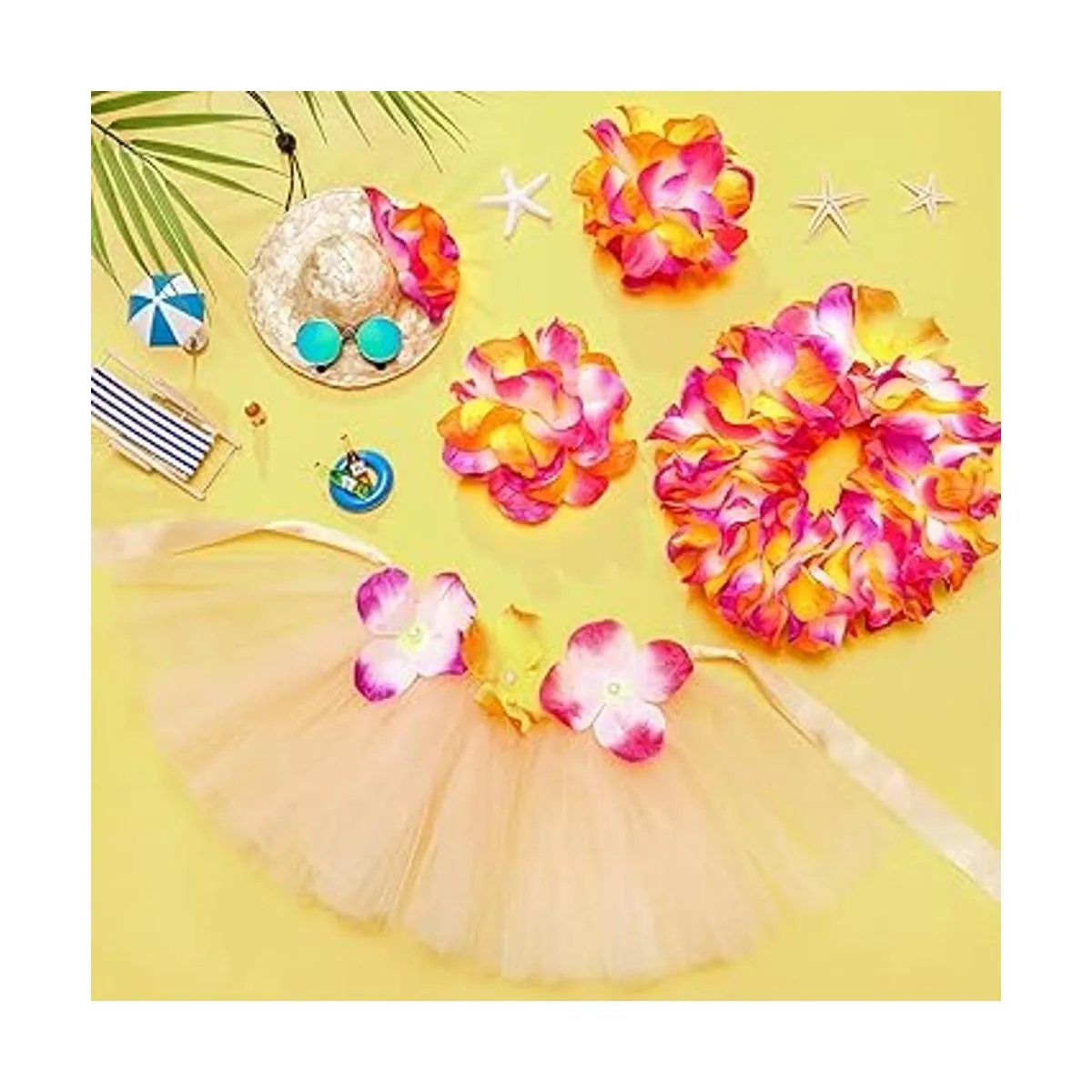 6 piezas de disfraz hawaiano para perros de Halloween_6