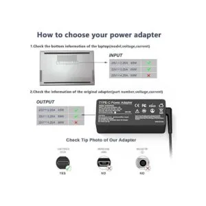 Para Lenovo Laptop USB C Cargador de 65W y 45W para_2