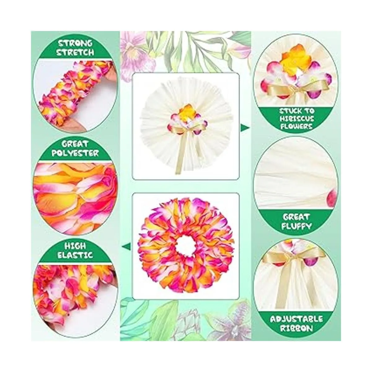 6 piezas de disfraz hawaiano para perros de Halloween_3