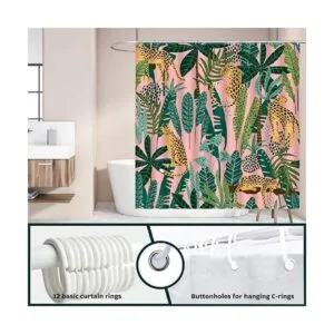 Cortina de ducha de leopardo diseño de leopardo diseño_5