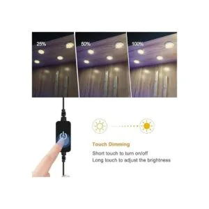 Paquete de 3 luces LED de disco iluminación debajo del_2