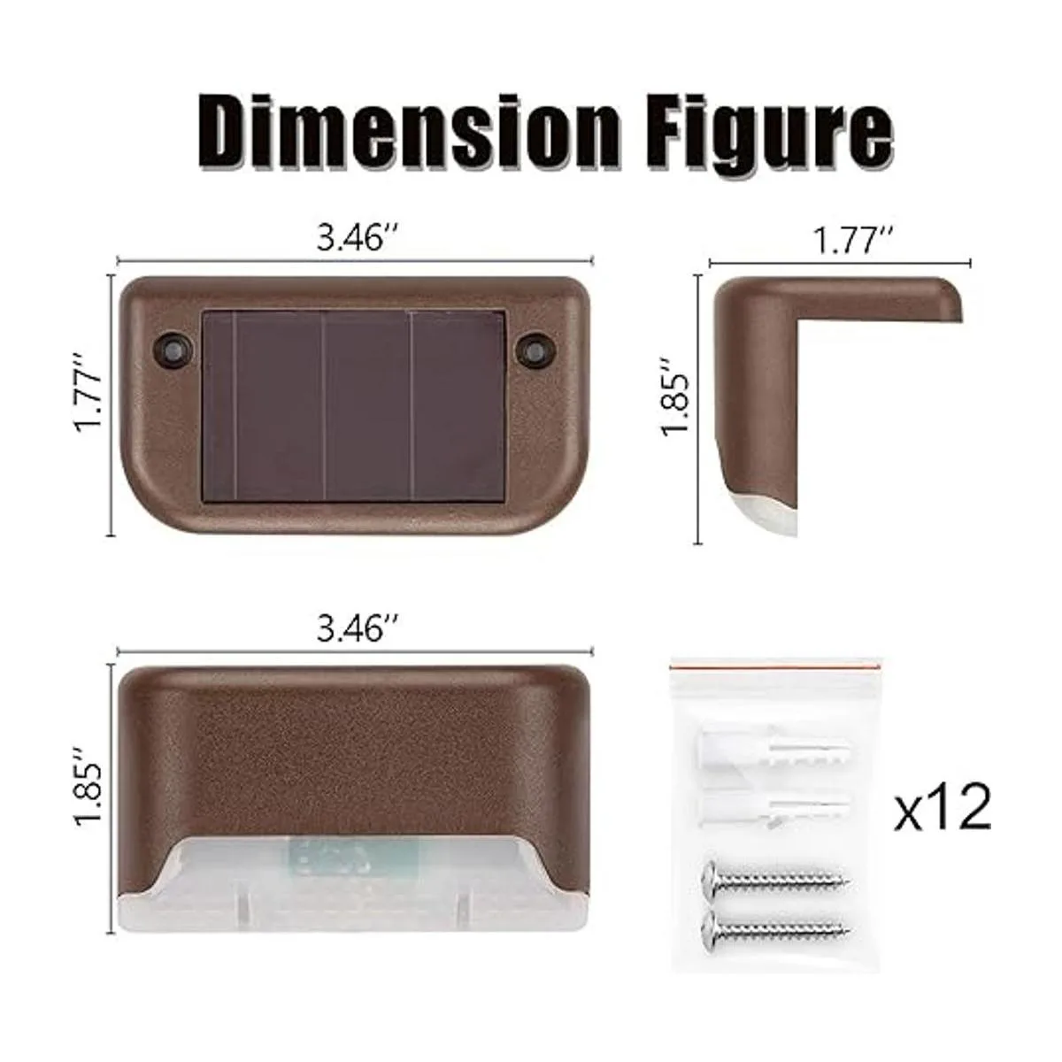 SOLPEX Paquete de 12 luces solares de cubierta para_7