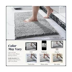 Yimobra Juego de 2 alfombras de baño de felpilla de lujo_2