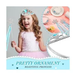 HyDren 20 tiaras y coronas plateadas de copo de nieve_4